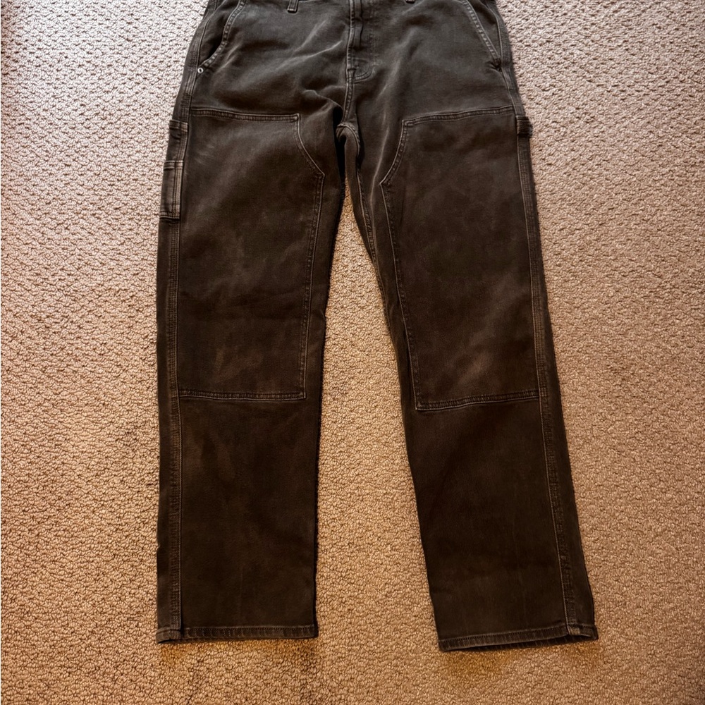 Hollister Brown Cargo Pants Straight-Leg Classic